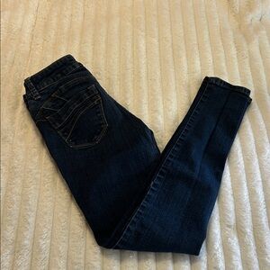 Y2K Blue Asphalt Dark Indigo Skinny Jeans